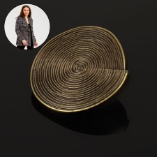 Decorative button on the leg, d = 34 mm, bronze color