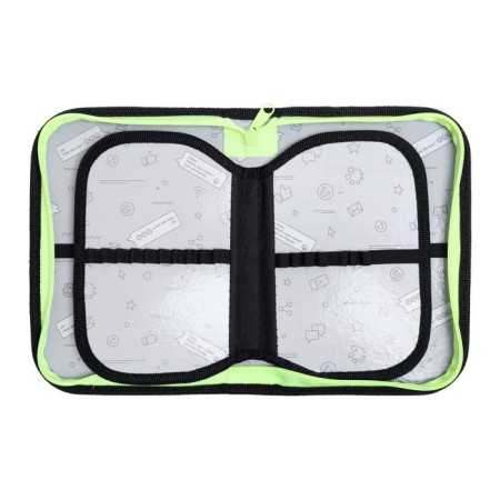 Penal 3 sections, tab inside, 140 x 210 x 40 mm, fabric, calligrata top block "Pixels"-3