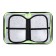 Penal 3 sections, tab inside, 140 x 210 x 40 mm, fabric, calligrata top block "Pixels"