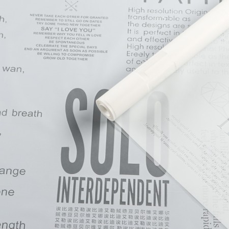 Flower film, matte, "solo", white, 0.6 x 9m ± 5%
