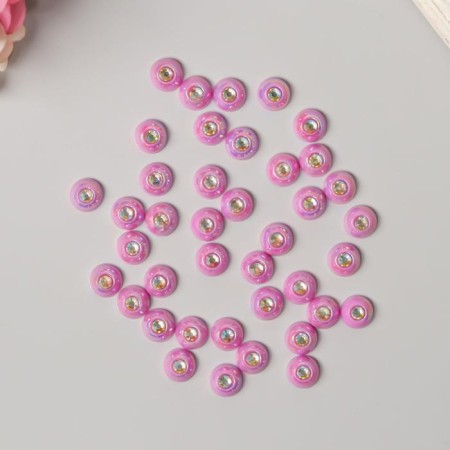 Decor for creativity Plastic "Half -Pesterpoline with Straza Lilac" set 40 pcs 1x1x0.5 cm-1