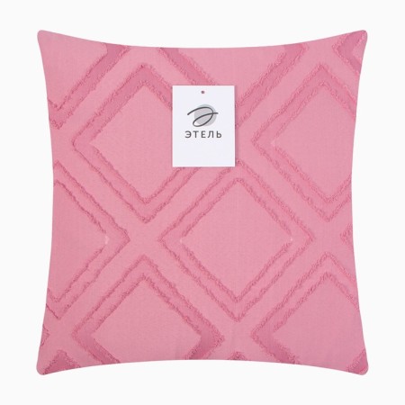 Decorative pillowcase "Ethel" rhombus 42*42 cm, pink-4