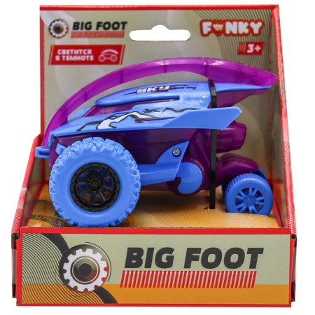 Friction Funky Toys "Shark", 4x4, graffiti print, blue color-1