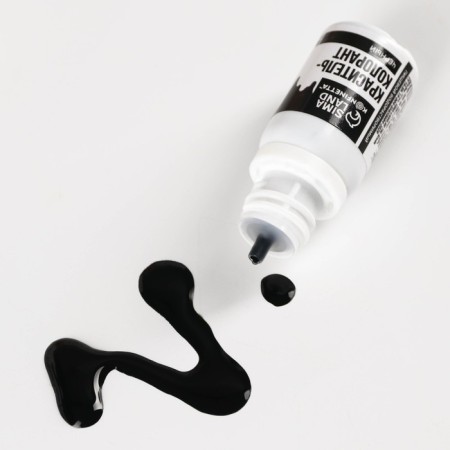 The dye of food gel water -soluble for desserts: black bright, 10 ml.-1
