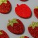 Decor for the creativity of the felt shine "Strawberry" 4x3.2 cm