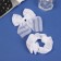 Hair set "Schoolgirl" (elastic band 10 cm, clamp 9 cm) strips volume, white