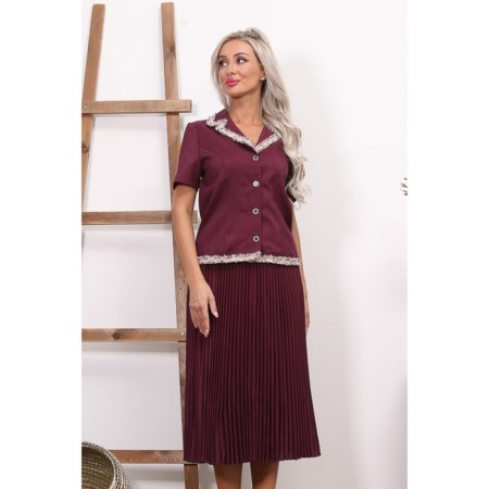 Female suit, size 42, purple color-3
