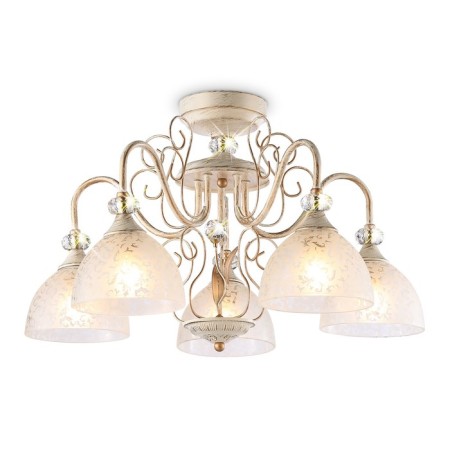 Ceiling chandelier Ambrella Light, Traditional, TR3057, 5HE27, beige color, gold