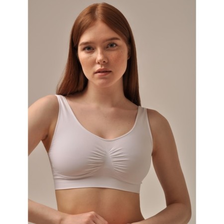 Top female Shaper with Cup SPALLA LARGA, size XXL, Bianco color