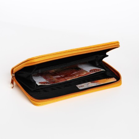 Women's wallet with lightning, yellow color-3