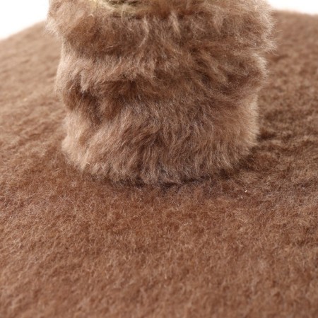 Complex for cats with a claw, corner, 55 x 55 x 130.5 cm, fur, jute, brown-4