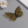 Stick paper, plastic "Flower butterflies Gold" Sweeter set 12 pcs 12 cm, 10 cm 8 cm