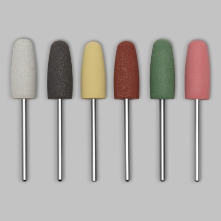 Silicone cutters for polishing, in a package, 6 pcs, d = 10 mm, multi -colored-1