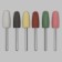 Silicone cutters for polishing, in a package, 6 pcs, d = 10 mm, multi -colored