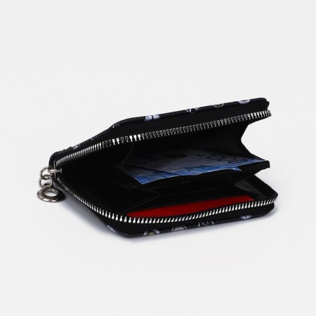 Lightning wallet, card for cards, for coins, black color-1