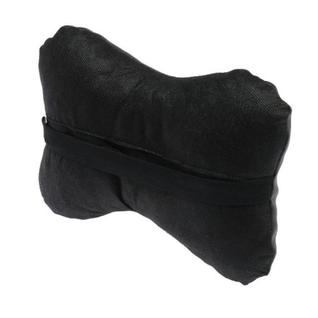 Car bone pillow, on the headrest, eco -leather, black, 16x24 cm-2