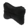 Car bone pillow, on the headrest, eco -leather, black, 16x24 cm