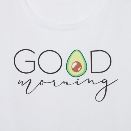 Female pajamas (T -shirt and shorts) KAFTAN AVOCADO p. 48-50, white-6