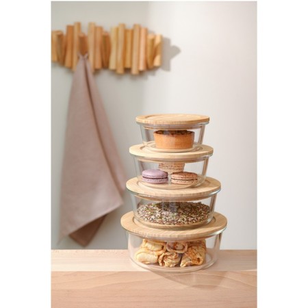 Smart Solutions baking and storage container with bamboo cover, 650 ml-3