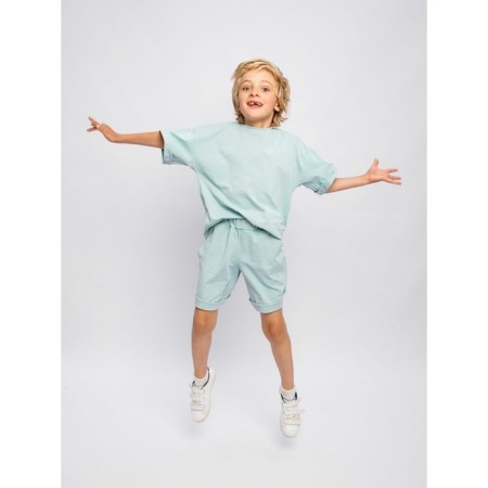 Children's jump (T-shirt, shorts), height 98-104 cm, mint color-5