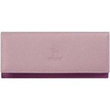 A button wallet, department for bills/cards (4)/trifles, lilac color 19.4x8.7x1.5cm