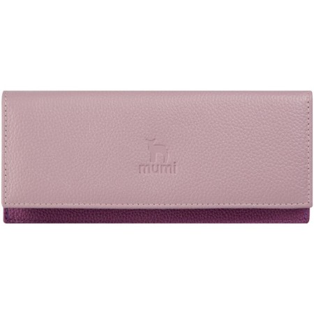 A button wallet, department for bills/cards (4)/trifles, lilac color 19.4x8.7x1.5cm
