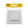 TOT GLOSSY GLASS, 10 A, 1 key, with backlight, hidden, glass, silver