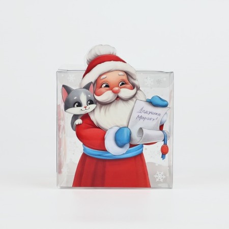 PVS gift box, Santa Claus, 10 x 10 x 10 cm, New Year-3
