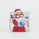 PVS gift box, Santa Claus, 10 x 10 x 10 cm, New Year