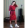 Female dress Self, size 44, burgundy color