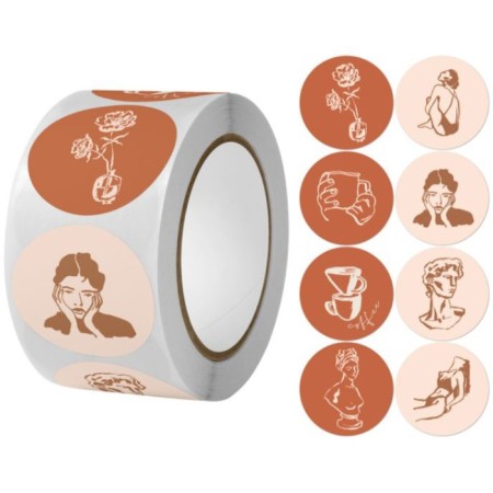 Stick Paper "Art" d = 2.5 cm 500 pcs in a roll 3x6.5x6.5 cm