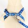 The set of stitched "paws", width 1 cm, leash 120 x 1 cm, og 23-35 cm, blue
