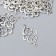 Connector for creativity Metal 2 Ears "pattern" silver G065B387 2.7x1.7 cm