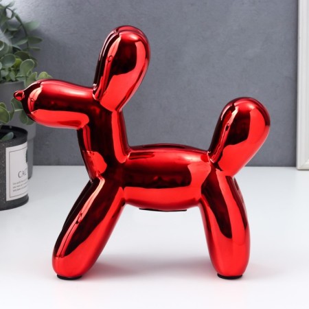 Piggy bank Ceramics "Air Ball - Dog" Red 21x7.5x22 cm-1