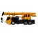 The radio -controlled “construction” crane, a mobile arrow, works from the battery