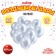 Latex ball 12 ", metal, set 100 pcs., White color
