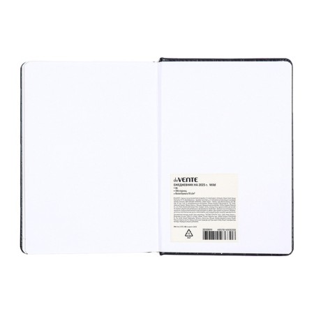 Dated diary 2025, Devente. Flag, B5 168 sheets, Devente.Barbara, a solid cover of leatches with foam rubber, perforation, liesse, block 70 g/m2, dark blue-13