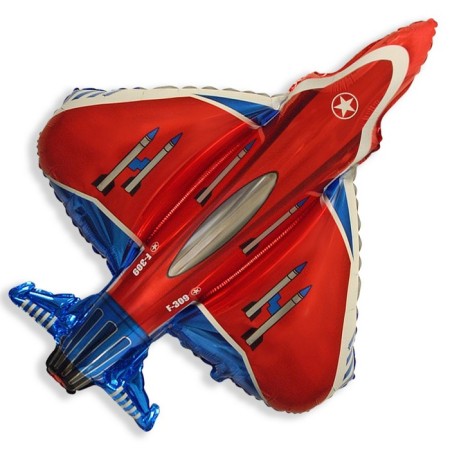 Foil ball 12 "Fighter" for a stick, the color is red