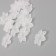 Beads for creativity plastic "Six -line white matte flower" set 40 pcs 2.1x2.1 cm