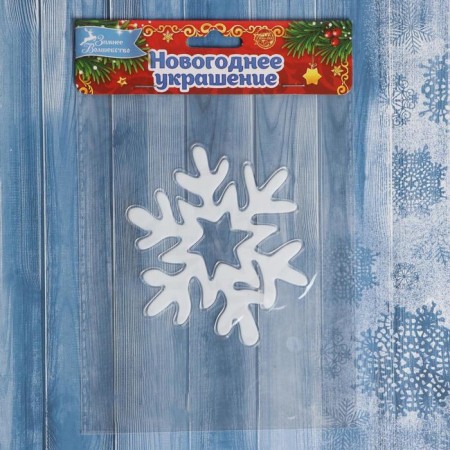 Snowel Snowflake sticker 10.5x12 cm, white-2