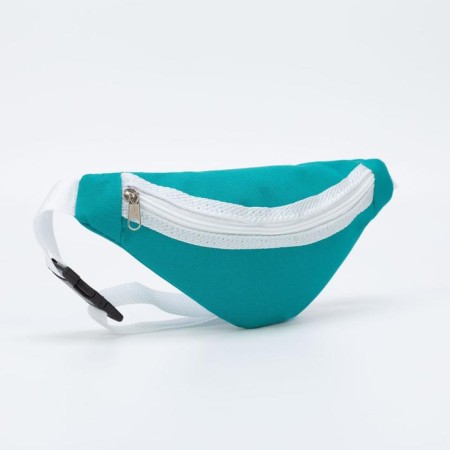 Board children's belt on a zipper, turquoise color