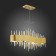 Suspended chandelier ST LUCE. SL1633.213.08. Olvera. 8x40 watts, E14, 100x15x42 cm, matte gold color