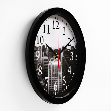 Wall watches, D-28 cm, interior "city and architecture", silent-1