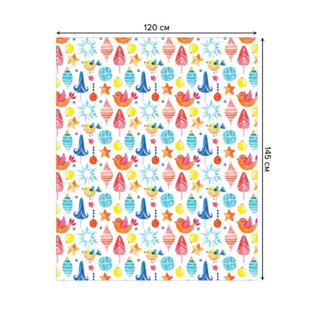 Tables on the table "Christmas tree decorations", rectangular, Saten, size 120x145 cm-1