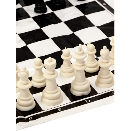 Chess 40 x 40 cm, King H-5.6 cm, d-2.3 cm, plastic figures-4