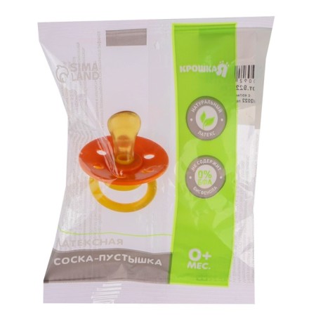 Orthodontic dummy nipple, latex, 0 months old, Mix color-8