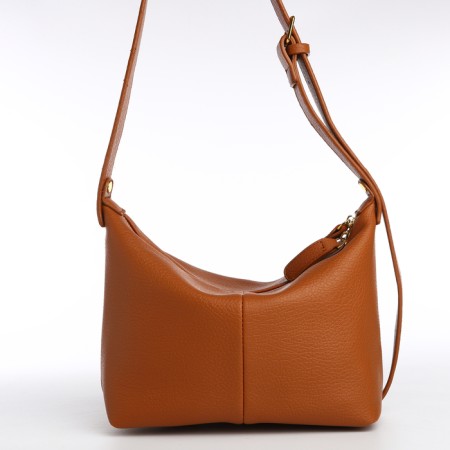 Bag Women's Cross-Bodi with a zipper, Orange color-1