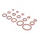 Sealing ring, 15 types, thickness 2.4 mm, set 250 pcs