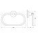 Oval towel holder, chrome, artwelle