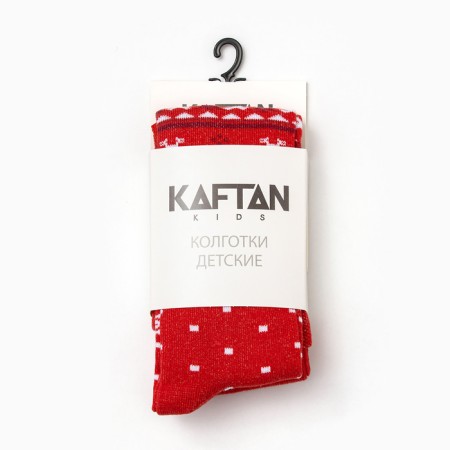 Pantyhose children's KAFTAN "New Year" 92-98 cm, red-5